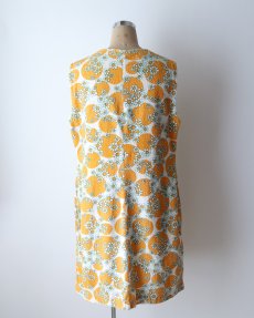 画像14: 70's UNKNOWN BRAND HANDMADE COTTON PILE ALL OVER FLOWER PATTERN N/S TUNIC (14)