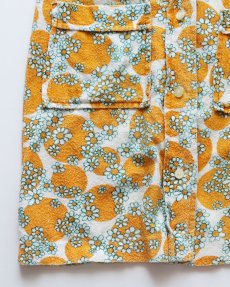 画像6: 70's UNKNOWN BRAND HANDMADE COTTON PILE ALL OVER FLOWER PATTERN N/S TUNIC (6)