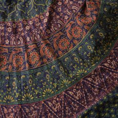 画像8: OLD UNKNOWN BRAND INDIAN COTTON WRAP MAXI SKIRT (8)