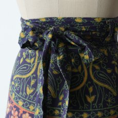 画像6: OLD UNKNOWN BRAND INDIAN COTTON WRAP MAXI SKIRT (6)