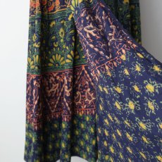 画像5: OLD UNKNOWN BRAND INDIAN COTTON WRAP MAXI SKIRT (5)