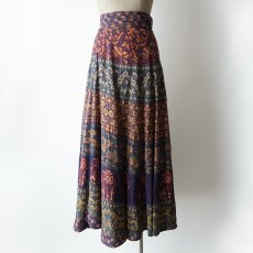 画像1: OLD UNKNOWN BRAND INDIAN COTTON WRAP MAXI SKIRT (1)