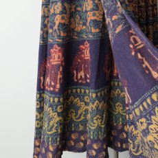画像5: OLD UNKNOWN BRAND INDIAN COTTON WRAP MAXI SKIRT (5)