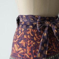 画像6: OLD UNKNOWN BRAND INDIAN COTTON WRAP MAXI SKIRT (6)