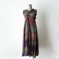 画像8: OLD UNKNOWN BRAND INDIAN COTTON WRAP MAXI SKIRT (8)
