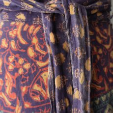 画像11: OLD UNKNOWN BRAND INDIAN COTTON WRAP MAXI SKIRT (11)