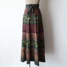 画像6: OLD DECCAN for Fashion Club INDIAN COTTON WRAP MAXI SKIRT (6)