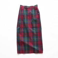 画像2: FSTOP COTTON CHECK SIDE BUTTON MIMOLET SKIRT "MADE IN USA" (2)