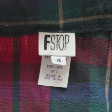 画像5: FSTOP COTTON CHECK SIDE BUTTON MIMOLET SKIRT "MADE IN USA" (5)