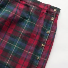 画像3: FSTOP COTTON CHECK SIDE BUTTON MIMOLET SKIRT "MADE IN USA" (3)