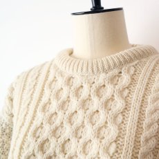 画像5: OLD Murray Brothers WOOL HAND KNIT FISHERMAN'S SWEATER (5)