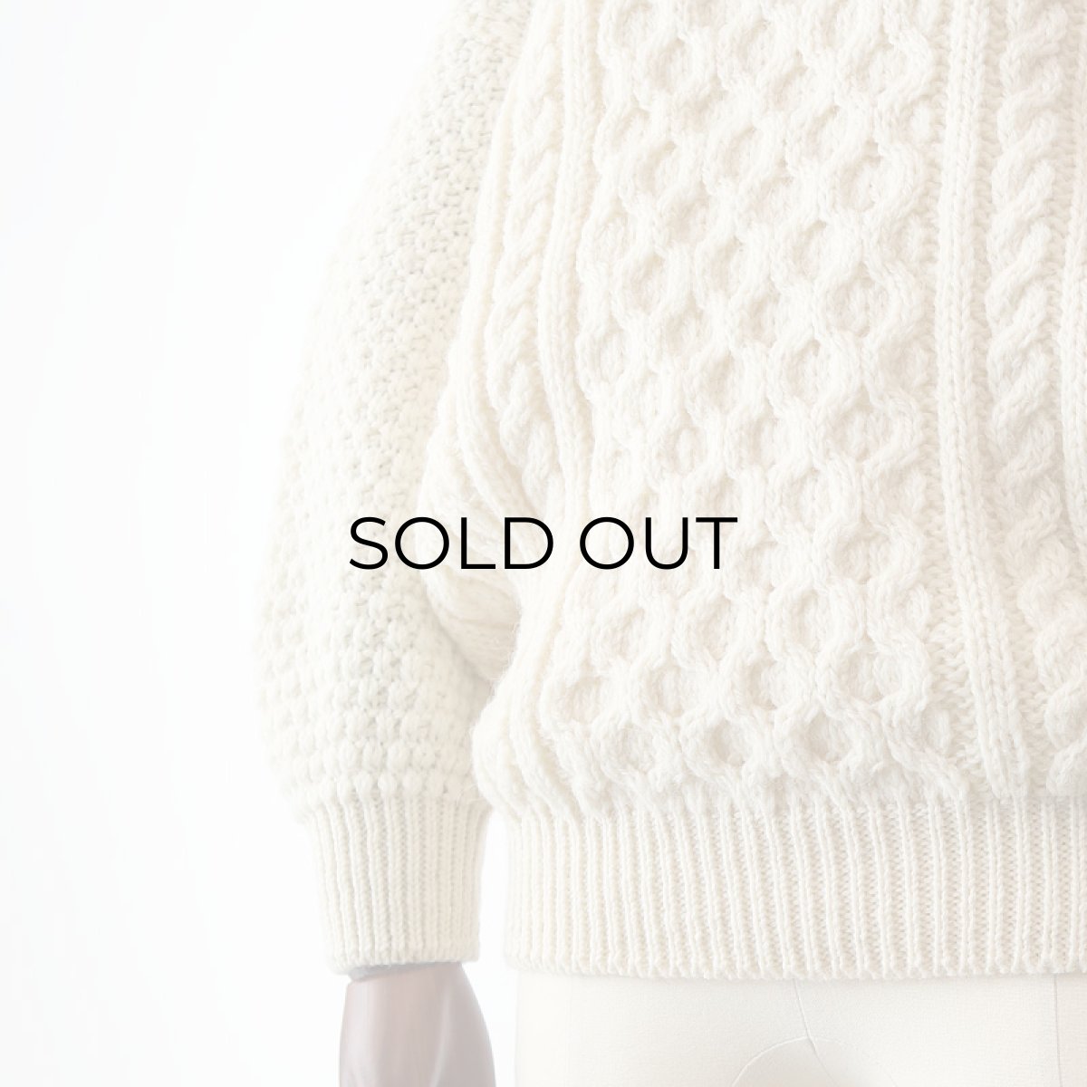 画像7: OLD Murray Brothers WOOL HAND KNIT FISHERMAN'S SWEATER (7)