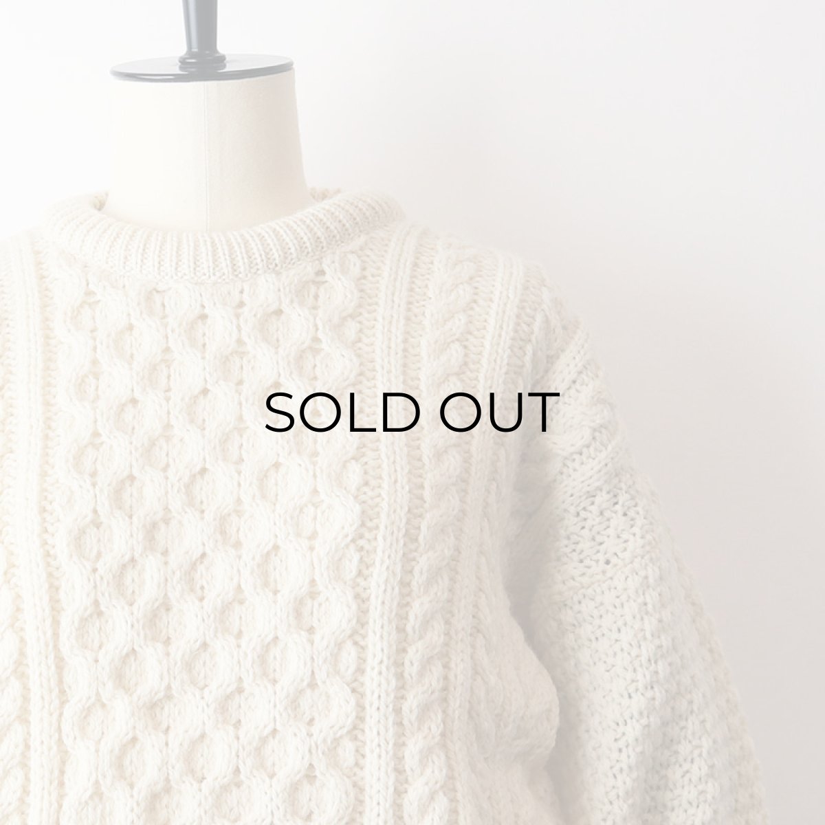 画像4: OLD Murray Brothers WOOL HAND KNIT FISHERMAN'S SWEATER (4)