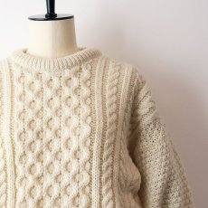 画像4: OLD Murray Brothers WOOL HAND KNIT FISHERMAN'S SWEATER (4)