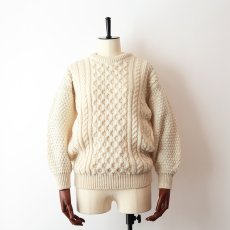 画像1: OLD Murray Brothers WOOL HAND KNIT FISHERMAN'S SWEATER (1)