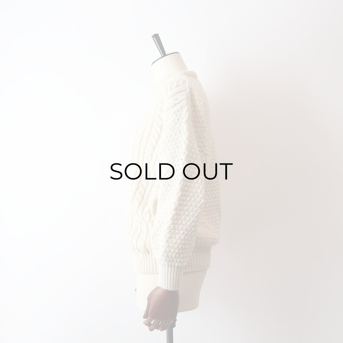 画像2: OLD Murray Brothers WOOL HAND KNIT FISHERMAN'S SWEATER (2)