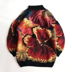 画像2: wrapped in GLORY WOOL JACQUARD HAND KNIT SWEATER (2)