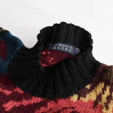 画像5: wrapped in GLORY WOOL JACQUARD HAND KNIT SWEATER (5)