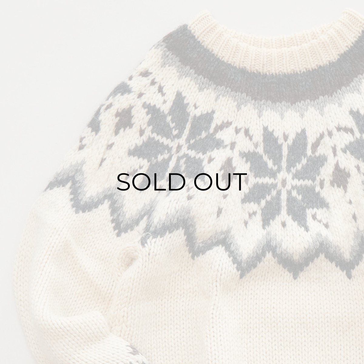 画像3: OLD UNKNOWN BRAND WOOL HAND KNIT NORDIC SWEATER (3)