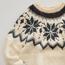 画像3: OLD UNKNOWN BRAND WOOL HAND KNIT NORDIC SWEATER (3)