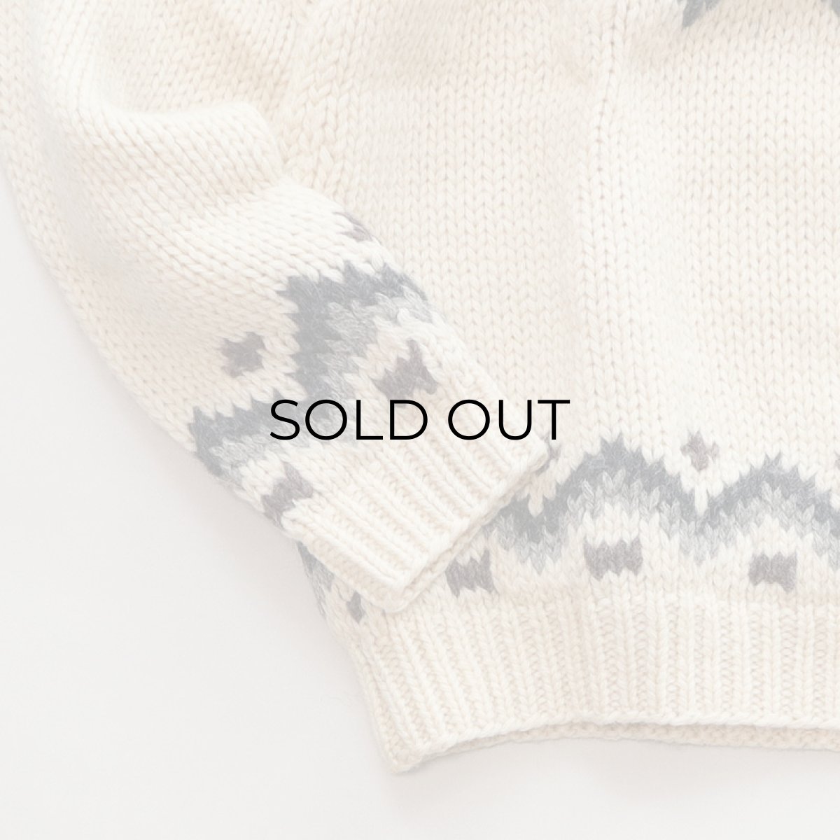 画像4: OLD UNKNOWN BRAND WOOL HAND KNIT NORDIC SWEATER (4)