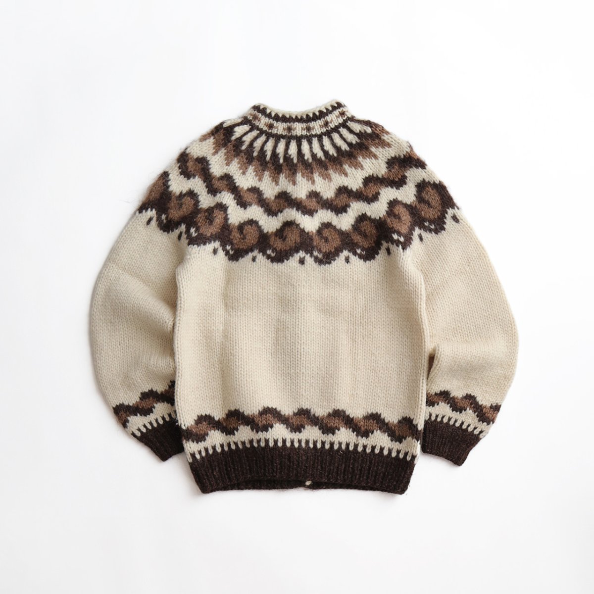 画像2: OLD ICEWOOL WOOL HAND KNIT ICELANDIC CARDIGAN "MADE IN ICELAND" (2)