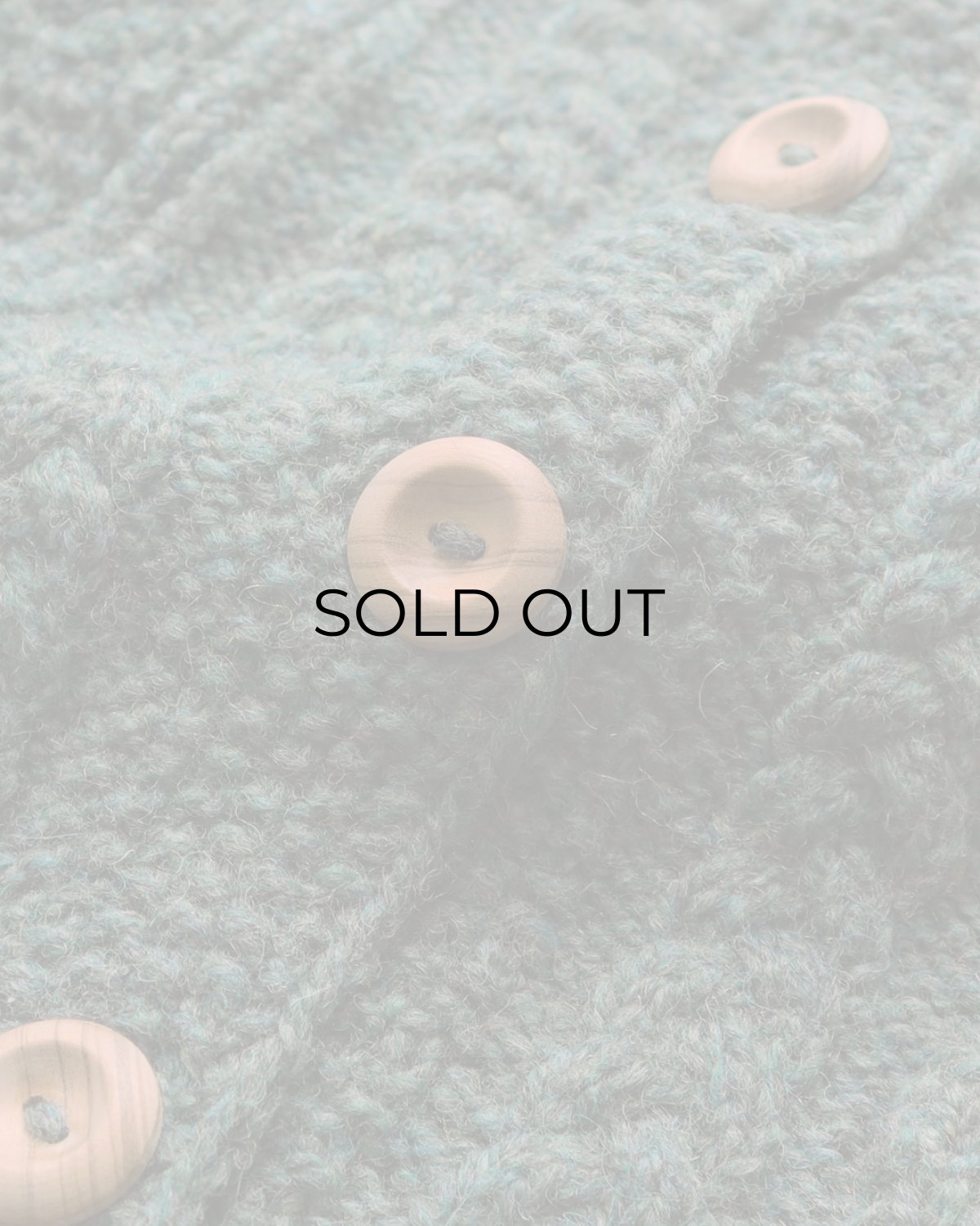 画像6: OLD UNKNOWN BRAND WOOL HAND KNIT CREW NECK FISHERMAN'S CARDIGAN (6)