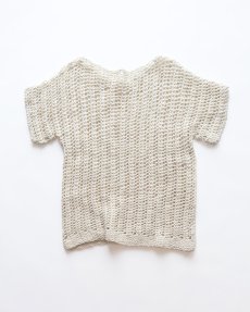 画像2: UNKNOWN BRAND SUMMER MESH KNIT S/S BOATNECK TOP (2)