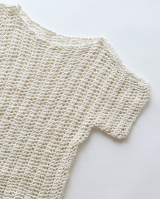 画像3: UNKNOWN BRAND SUMMER MESH KNIT S/S BOATNECK TOP (3)
