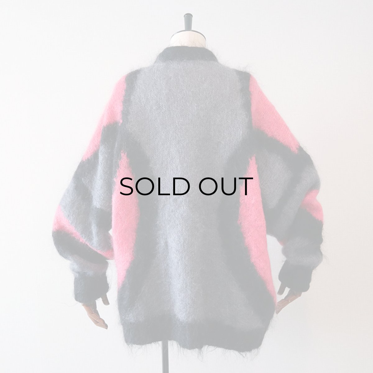 画像8: OLD UNKNOWN BRAND MOHAIR KNIT DESIGN CARDIGAN (8)