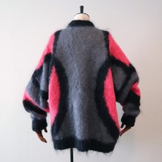 画像8: OLD UNKNOWN BRAND MOHAIR KNIT DESIGN CARDIGAN (8)