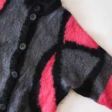 画像3: OLD UNKNOWN BRAND MOHAIR KNIT DESIGN CARDIGAN (3)