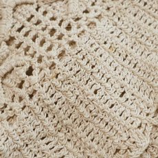 画像7: COTTON HAND KNIT CROCHET VEST (7)