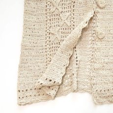 画像4: COTTON HAND KNIT CROCHET VEST (4)