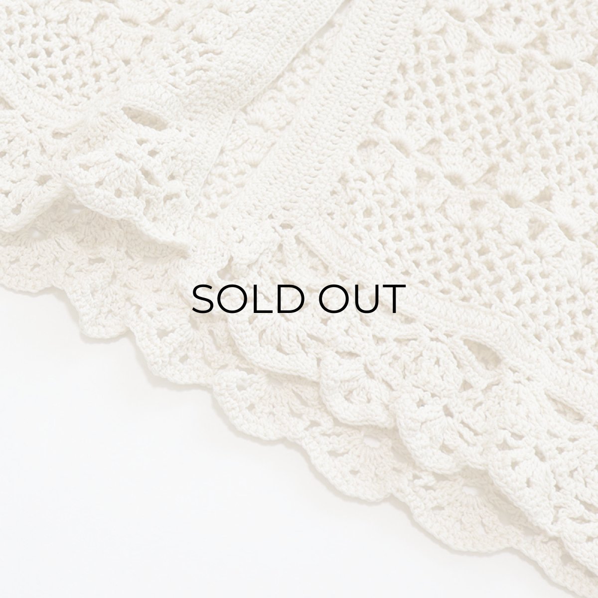 画像4: COTTON HAND KNIT CROCHET VEST (4)