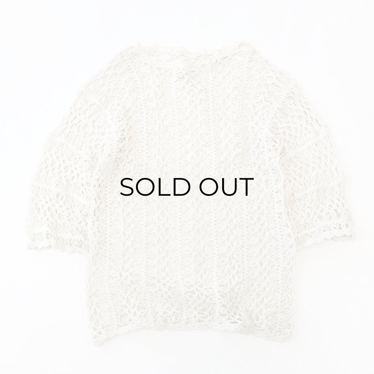 画像1: COTTON KNIT CROCHET TOPS (1)