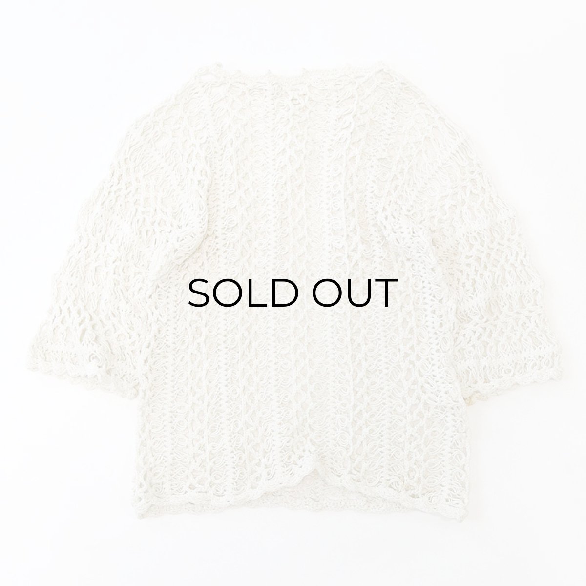 画像2: COTTON KNIT CROCHET TOPS (2)