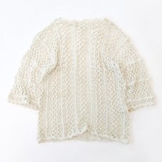 画像2: COTTON KNIT CROCHET TOPS (2)