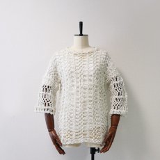 画像9: COTTON KNIT CROCHET TOPS (9)