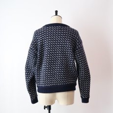 画像10: 〜80's L.L. Bean WOOL RAYON KNIT BIRDS EYE PATTERN NORDIC SWEATER "MADE IN NORWAY" (10)