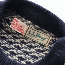 画像7: 〜80's L.L. Bean WOOL RAYON KNIT BIRDS EYE PATTERN NORDIC SWEATER "MADE IN NORWAY" (7)