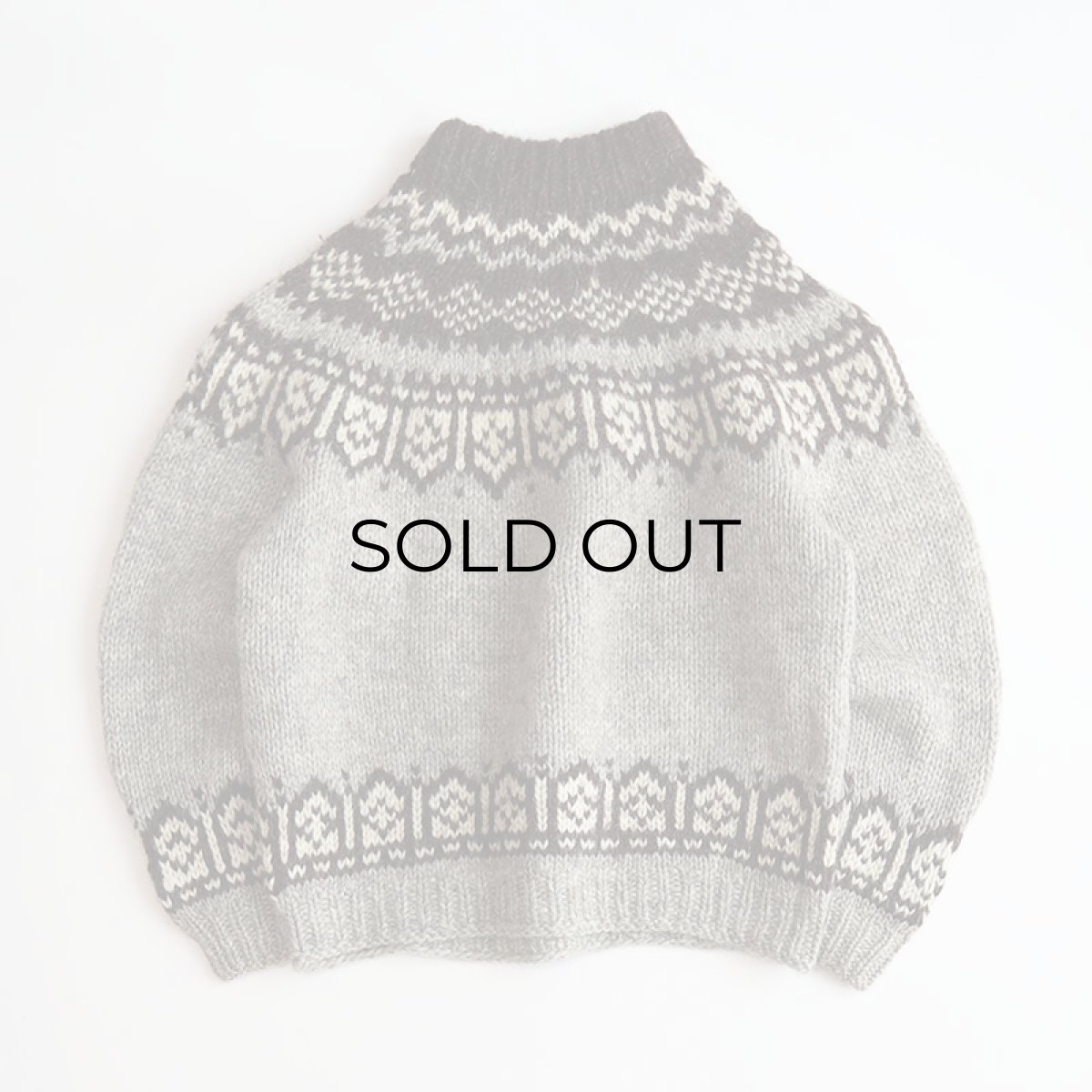 画像3: OLD UNKNOWN BRAND WOOL HAND KNIT ICELANDIC SWEATER (3)