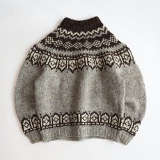 画像3: OLD UNKNOWN BRAND WOOL HAND KNIT ICELANDIC SWEATER (3)