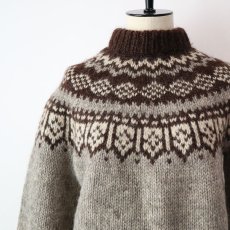 画像12: OLD UNKNOWN BRAND WOOL HAND KNIT ICELANDIC SWEATER (12)