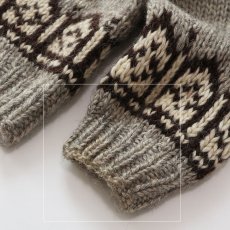 画像7: OLD UNKNOWN BRAND WOOL HAND KNIT ICELANDIC SWEATER (7)