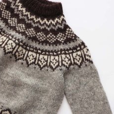 画像4: OLD UNKNOWN BRAND WOOL HAND KNIT ICELANDIC SWEATER (4)