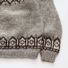 画像5: OLD UNKNOWN BRAND WOOL HAND KNIT ICELANDIC SWEATER (5)