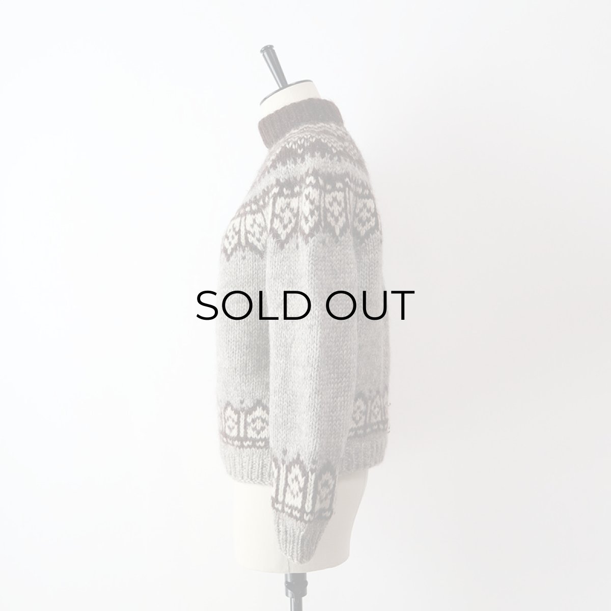 画像10: OLD UNKNOWN BRAND WOOL HAND KNIT ICELANDIC SWEATER (10)