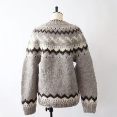 画像14: OLD UNKNOWN BRAND WOOL HAND KNIT ICELANDIC CARDIGAN (14)