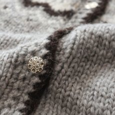 画像6: OLD UNKNOWN BRAND WOOL HAND KNIT ICELANDIC CARDIGAN (6)
